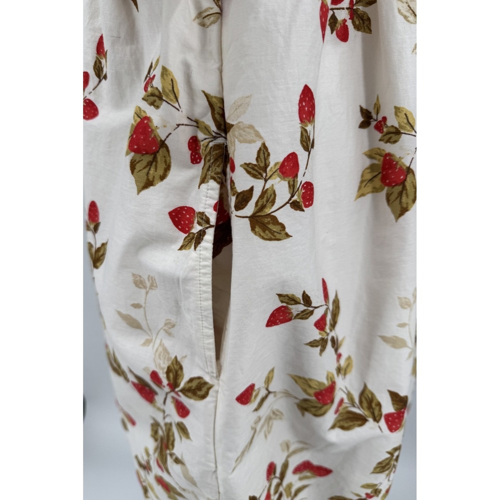 Old Navy Babydoll Dress Size M Strawberry Print Puff Sleeve Cottagecore Milkmaid - Picture 5 of 11